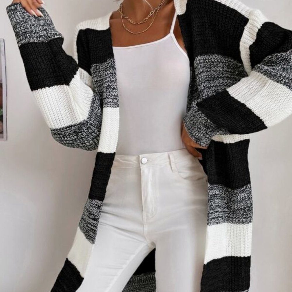 casual and comfy STRIPED CARDIGAN - Picture 4 of 7